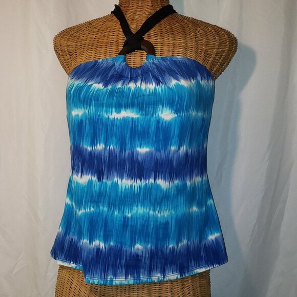 La Blanca by Rob Beattie Island Goddess Underwire Tie Dyed Tankini Top - 38D - Picture 1 of 5